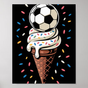 Affiche Football Glace qui coule Hommes Femmes Jeu Footbal