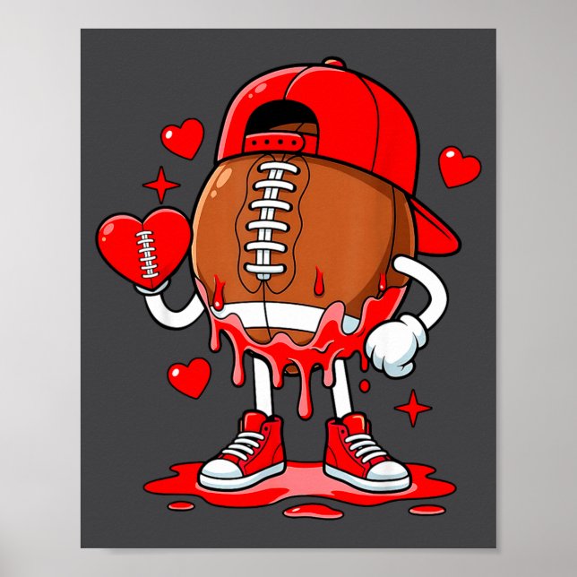Affiche Football Ice Cream Valentine Dripng Game Day Men B (Devant)