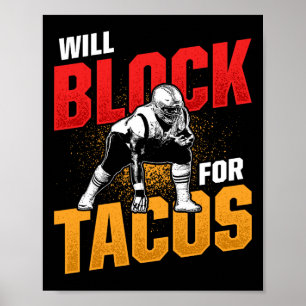 Affiche Football Lineman Pour Tacos Offensive Pla