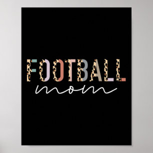 Affiche Football Maman Cadeaux Football Empreinte de léopa