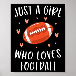 Affiche Football Mignonne Pour Les Filles Juste Une Fille