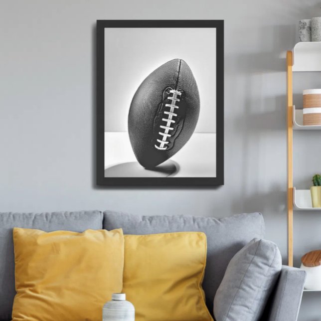 Affiche Football Minimaliste Noir et Blanc (Créateur téléchargé)
