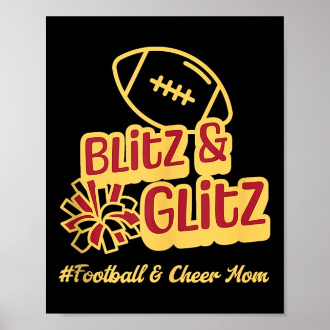 Affiche Football Mom Cheer Mom Blitz And Glitz Tank Top  (Devant)
