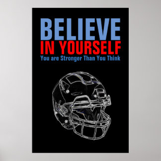 Affiche Football motivationnel Croyez en vous-même Citatio