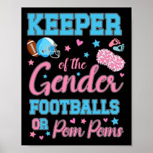 Affiche Football Ou Pom Poms Mignonne Gardienne De L'Égali