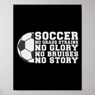 Affiche Football Pas de Blessure Pas de Gloire Pas de Bleu