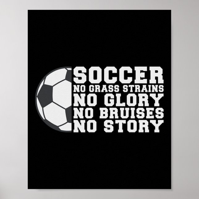 Affiche Football Pas de blessures sans gloire Pas de bleus (Devant)