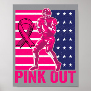 Affiche Football rose pour la sensibilisation au cancer du