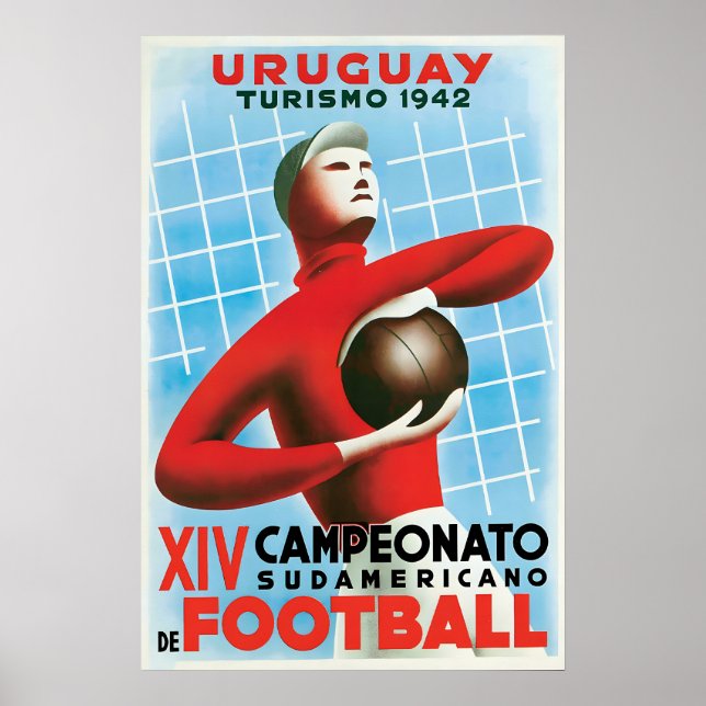 Affiche Football Uruguay Amérique du Sud (Devant)