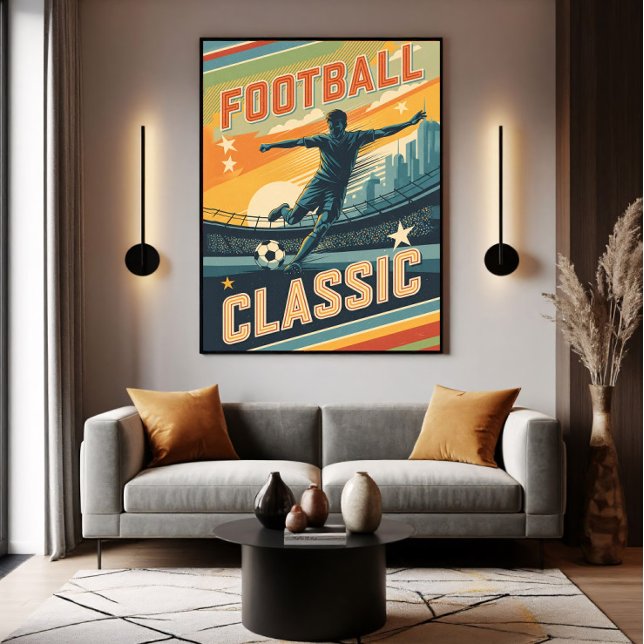 Affiche Football Vintage Classique (Créateur téléchargé)