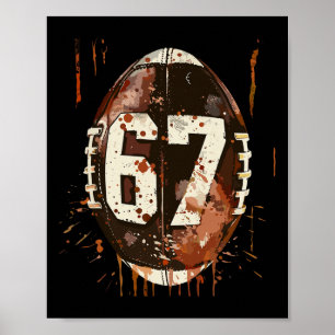 Affiche Footbyll 67 Six Seven Alpha Argot 6 7 Mème Enfants