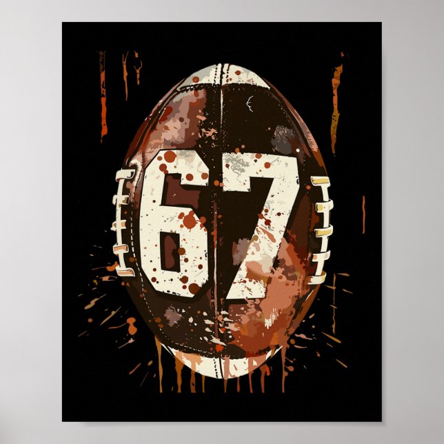 Affiche Footbyll 67 Six Seven Alpha Argot 6 7 Mème Enfants (Devant)