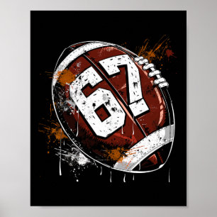 Affiche Footbyll 67 Six Seven Alpha Argot 6 7 Mème Enfants
