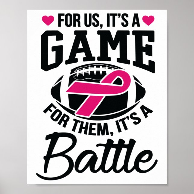 Affiche Footbyll Pour Eux, C'Est Un Cancer Du Sein Byttle  (Devant)