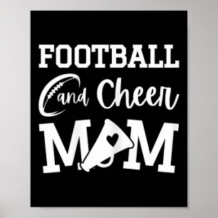 Affiche Footll et maman cheerleading verte Cheerleading