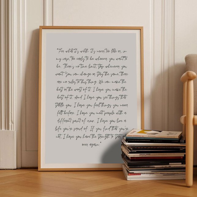 Affiche For What It's Worth Print Affirmation Print Fitzge (Créateur téléchargé)