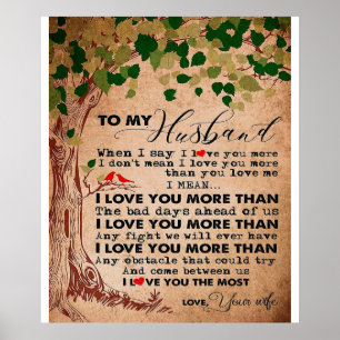 Affiche For Your Awesome Husband, Husband Birthday Gift