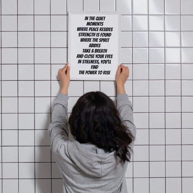 Affiche Force dans Stillness inspiration mini poème (Créateur téléchargé)