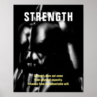 Affiche Force Entraînement de musculation Motivation