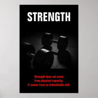Affiche Force Entraînement de musculation Motivation