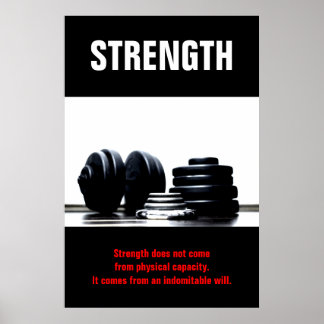 Affiche Force Entraînement de musculation Motivation
