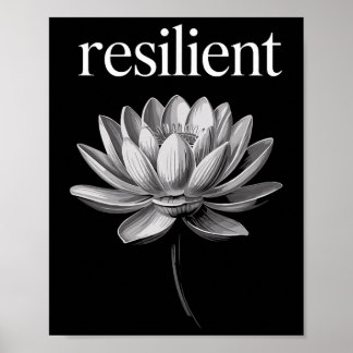 Affiche Force mentale résiliente Estime de soi Motivation