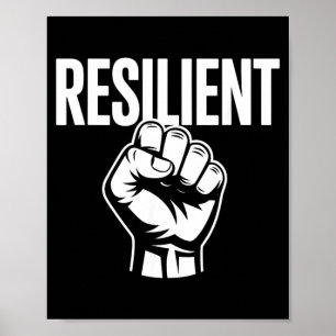Affiche Force mentale résiliente Estime de soi Motivation