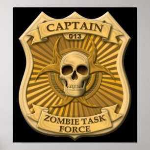 Affiche Force opérationnelle Zombie - Insigne de capitaine