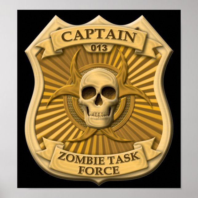 Affiche Force opérationnelle Zombie - Insigne de capitaine (Devant)
