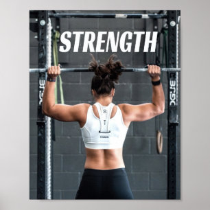 Affiche Force physique Femmes Muscle Worth Motivation