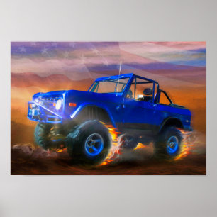 Affiche Ford Bronco "OFF ROAD RAGER"