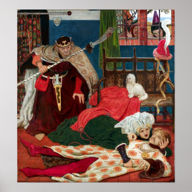 Affiche Ford Madox Brown Death of Sir Tristram (Devant)
