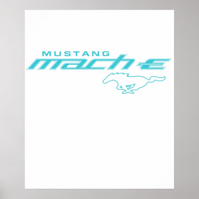 Affiche Ford Mustang Mach-E Blue Logo (Devant)
