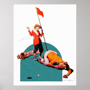 Affiche Fore - Vintage 1930's Golf Watercolor Print