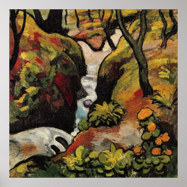 Affiche Forest Brook par August Macke Expressionnisme Vint (Devant)