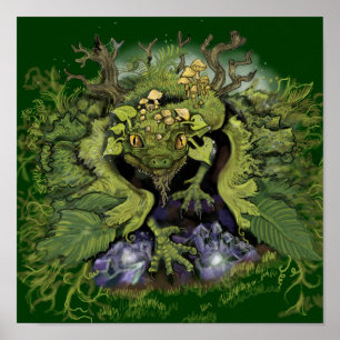 Affiche Forest Foliing~Dragon Art Imprimer
