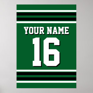 Affiche Forest Green Black Team Jersey Custom