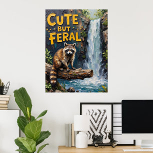 Affiche Forest Sentinel : Raccoon par le ruisseau