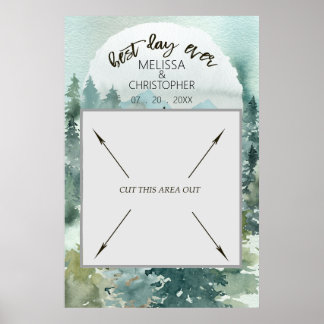 Affiche Forest Wonder Rustic Wedding Day Photo Booth