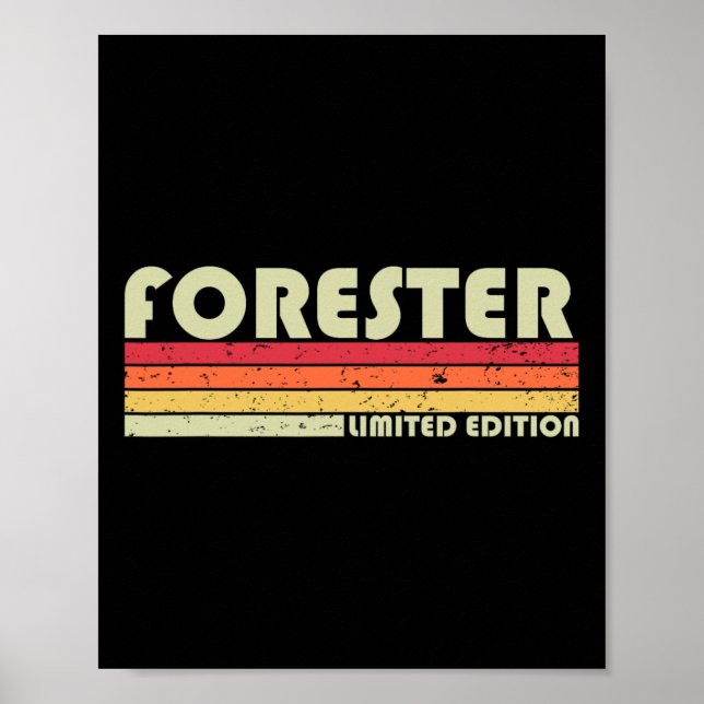 Affiche Forester Funny Titre de l'emploi Profession Annive (Devant)