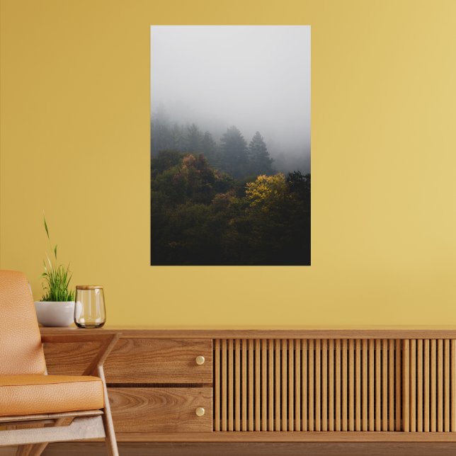 Affiche Forêt automnale enveloppée de brouillard (Salon 2)