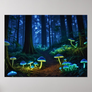 Affiche Forêt bioluminescente