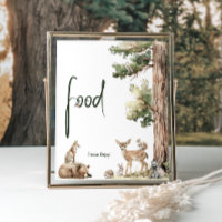 Forêt Bois Animaux Baby shower Symbole alimentaire