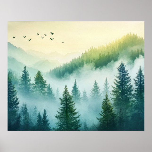 Affiche Forêt brumeuse (Devant)