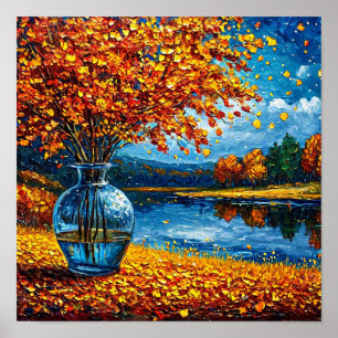 Affiche Forêt d'automne Paysage d'automne confortable Art 
