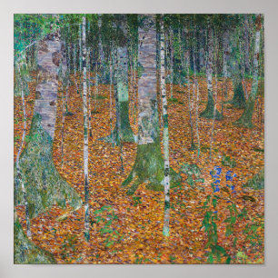 Affiche Forêt de Birch   Gustav Klimt