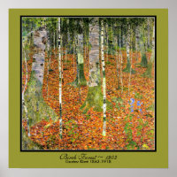 Forêt de bouleau Art nouveau Gustav Klimt 1903