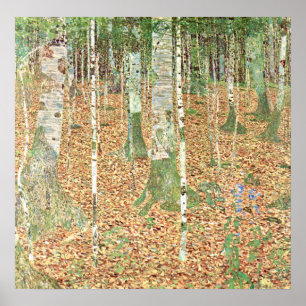 Affiche Forêt de bouleaux de Gustav Klimt