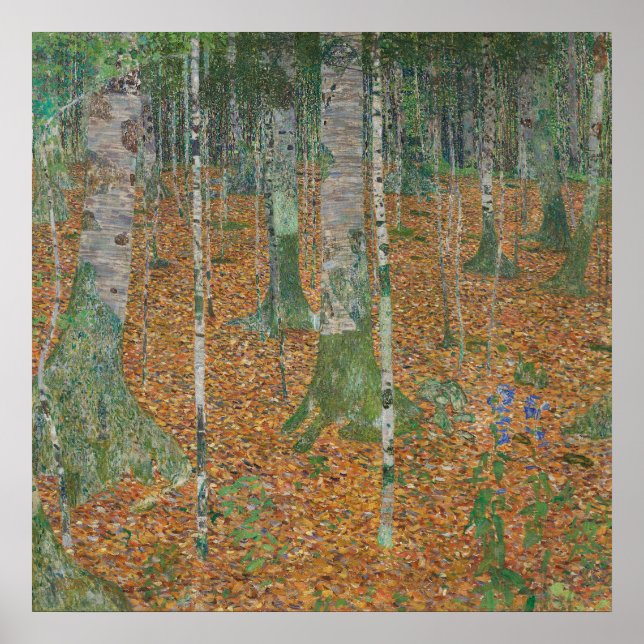 Affiche Forêt de bouleaux — Gustav Klimt (1903) (Devant)