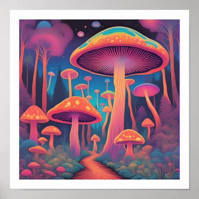 Affiche Forêt de champignons (Devant)